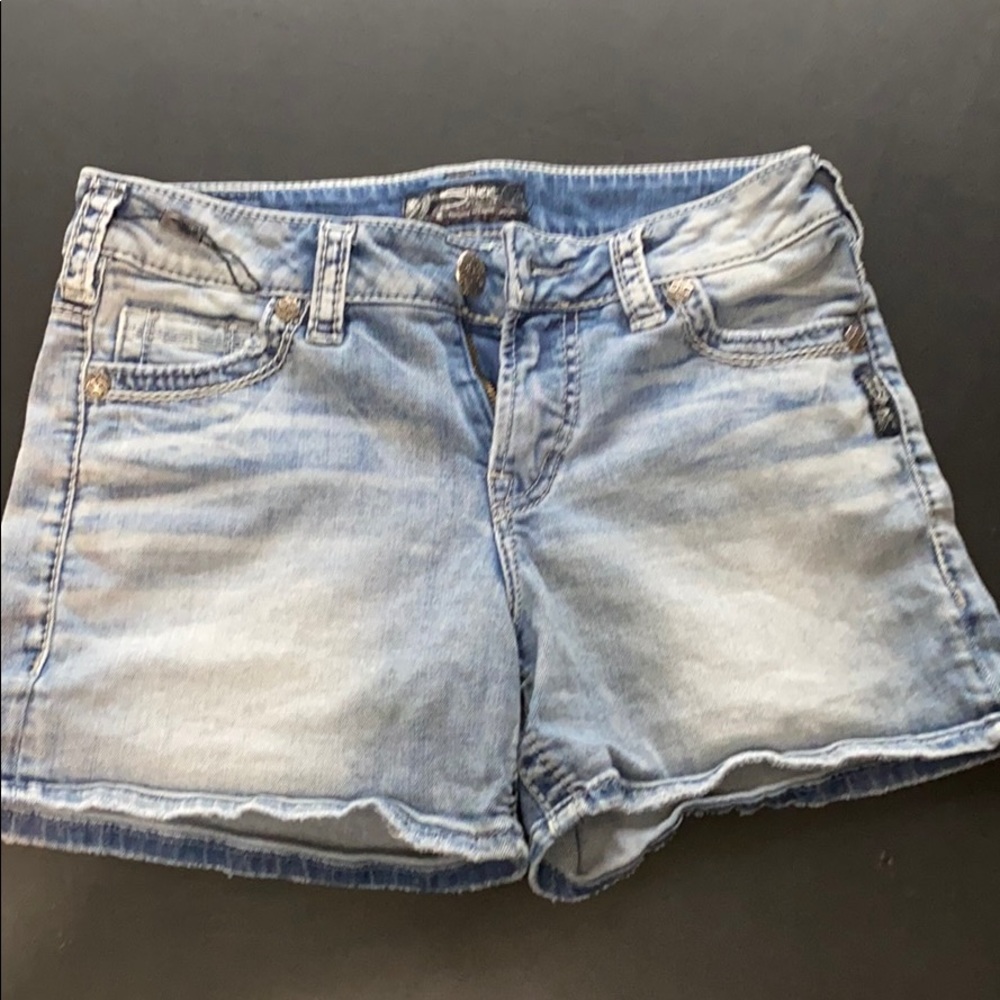 Silver Jean Shorts
